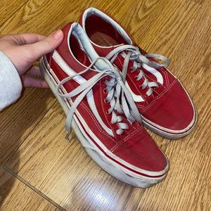 Vans Old Skool Shoes red size 7.5